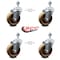 Service Caster 4 Inch High Temp Phenolic Wheel Swivel 12mm Threaded Stem Caster Set SCC SCC-TS20S414-PHRHT-M1215-4 - alternate 3